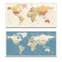 World Map Decorative Wall Art