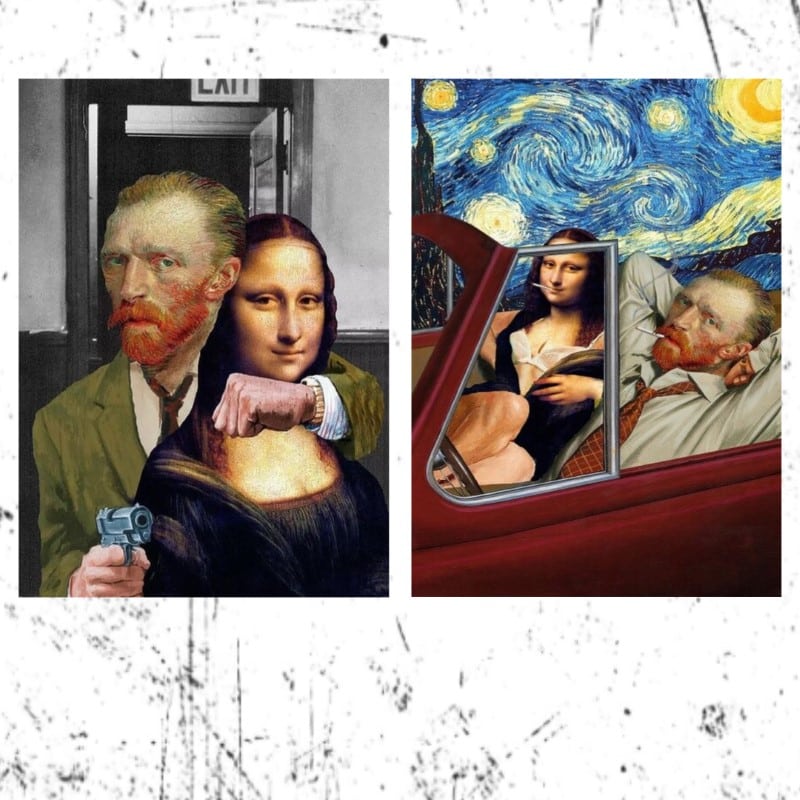 Funny Van Gogh and Mona Lisa Artwork 2