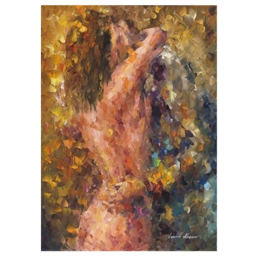 Abstract Body Art Graffiti Naked Man and Woman Oil Painting - Image 3