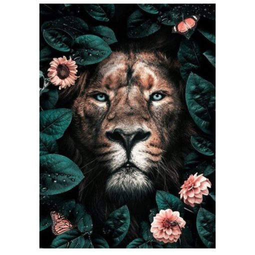 Wild Jungle Animal Paintings Printed on Canvas - Image 2