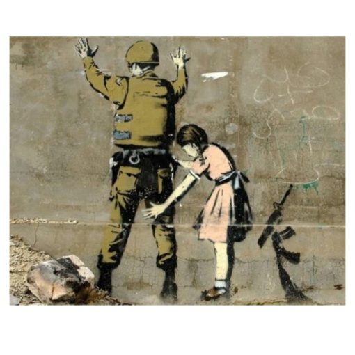 Classic Graffiti Art By Banksy Life is Beautiful Printed on Canvas - Image 2