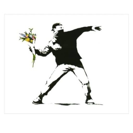 Classic Graffiti Art By Banksy Life is Beautiful Printed on Canvas - Image 8