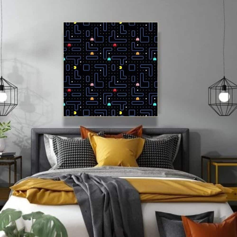 Classic PacMan Game Modern Canvas Painting Printed on Canvas