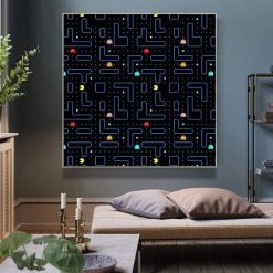 Classic PacMan Game Modern Canvas Painting Printed on Canvas