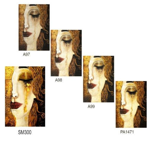 Classic Abstract Oil Painting Freya Tears Influenced by Gustav Klimt - Image 7