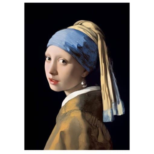 Girl With A Pearl Earring by Johannes Vermeer Reproductions Portrait Art - Image 2