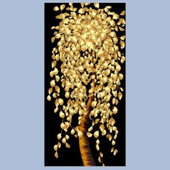 Golden Leaf Tree Wall Art