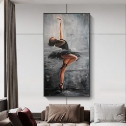 Beautiful Ballerina Wall Art Painting Printed on Canvas