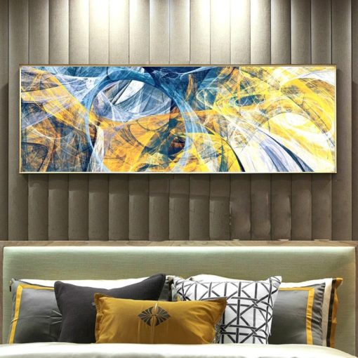 Abstract Oil Painting With a Beautiful Color Blend Printed on Canvas