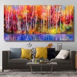 Modern Art Beautiful Trees Landscape Painting Printed on Canvas