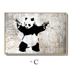 Banksy Graffiti Art Painting Panda Elephant Abstract Canvas Posters and Prints Modern Wall Cuadros for Living Room Home Decor