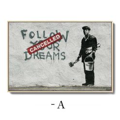 Banksy Graffiti Art Painting Panda Elephant Abstract Canvas Posters and Prints Modern Wall Cuadros for Living Room Home Decor