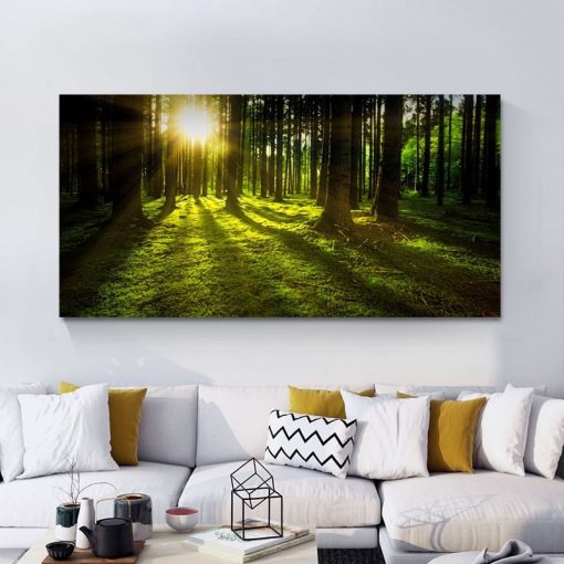 Modern Art Beautiful Trees Landscape Painting Printed on Canvas