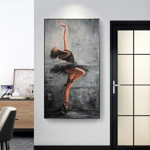 Beautiful Ballerina Wall Art Painting Printed on Canvas