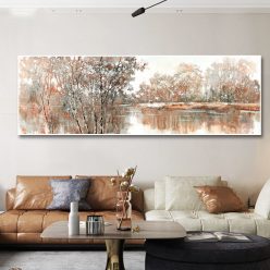 Abstract Oil Painting With a Beautiful Color Blend Printed on Canvas