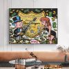 Alec Monopoly Champagne Money Graffiti Art  Printed on Canvas