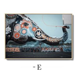 Banksy Graffiti Art Painting Panda Elephant Abstract Canvas Posters and Prints Modern Wall Cuadros for Living Room Home Decor