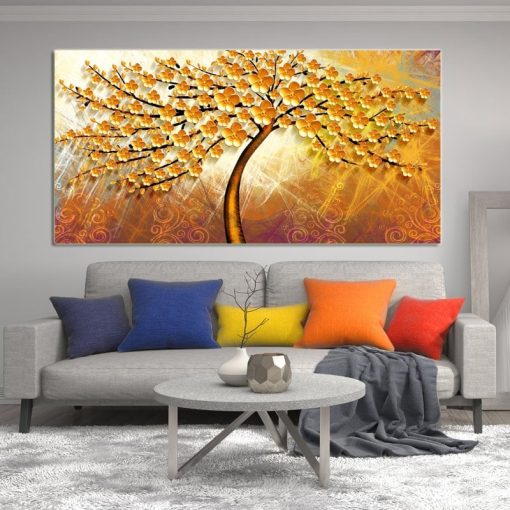 Modern Art Beautiful Trees Landscape Painting Printed on Canvas