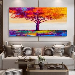 Modern Art Beautiful Trees Landscape Painting Printed on Canvas