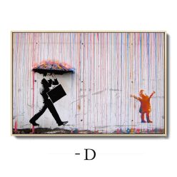 Banksy Graffiti Art Painting Panda Elephant Abstract Canvas Posters and Prints Modern Wall Cuadros for Living Room Home Decor