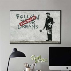 Banksy Graffiti Art Painting Panda Elephant Abstract Canvas Posters and Prints Modern Wall Cuadros for Living Room Home Decor