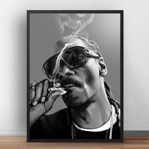 Snoop Dogg's Famous Music Star Poster Printed on Canvas