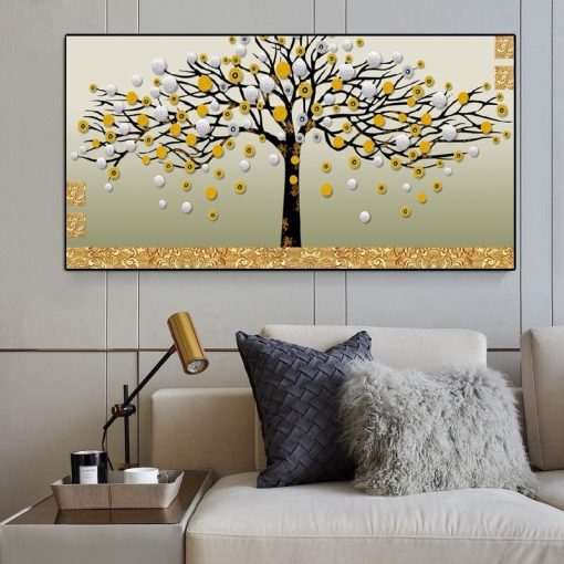 Modern Art Beautiful Trees Landscape Painting Printed on Canvas