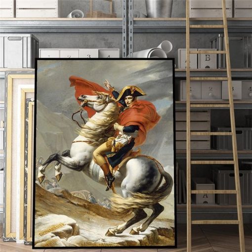 Napoleon Crossing the Alps Oil Painting Printed on Canvas