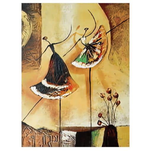 Abstract Painting of Ballet Dancers Printed on Canvas - Image 3