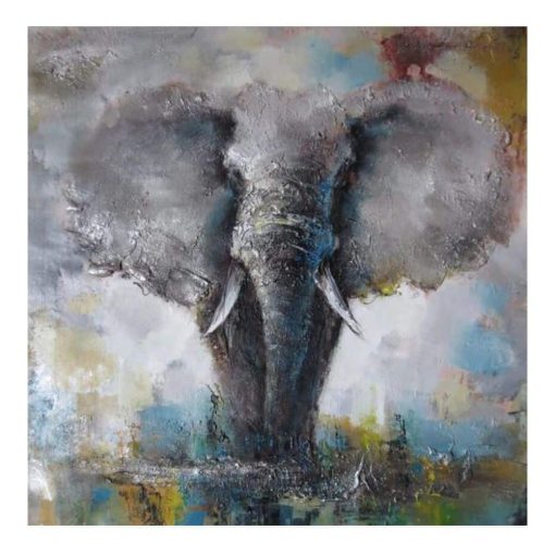 Beautiful Abstract Painting of African Elephant