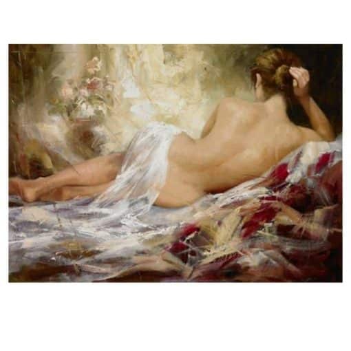 Beautiful Oil Paintings With Nude Womens Printed on Canvas - Image 3