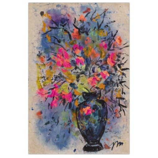 Beautiful Flowers Abstract Painting Printed on Canvas - Image 5