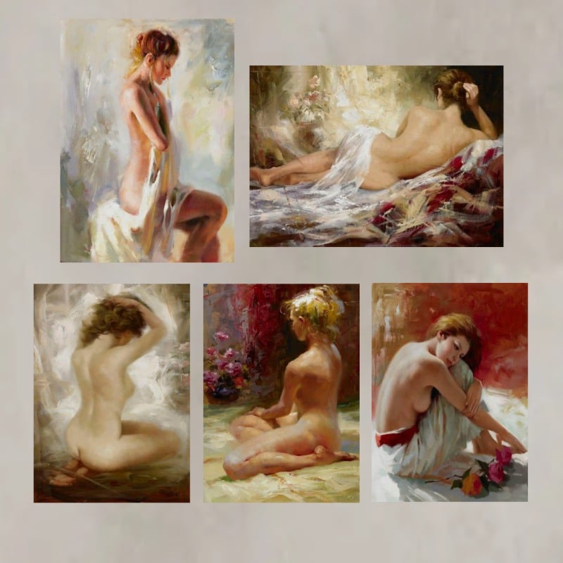 Beautiful Oil Paintings With Nude Women’s Printed on Canvas