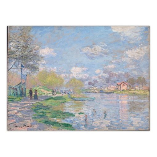 Claude Monet Seine River Canvas Painting Reproductions Poster and Print Wall Art Picture for Living Room Home Decoration Cuadros