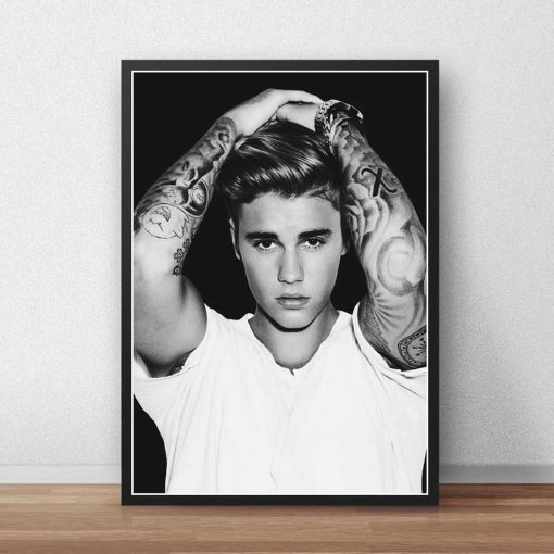 Justin Bieber Poster Canvas Custom Poster Singer Music Posters Prints Wall Art Art Canvas Bar Cafe living room decor Gift