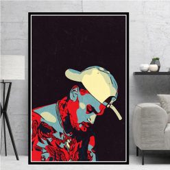 Hip Hop Rapper Music Star Chris Brown Quality Canvas Painting Poster Art Home Decor Bar Bedroom Living Sofa Wall Decor Picture