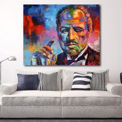 Movie Godfather Posters and Prints Colorful Portrait Canvas Painting Wall Art Picture for Living Room Home Decoration Cuadros