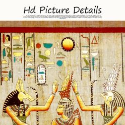 Ancient Egyptian Mural Abstract Painting Printed on Canvas