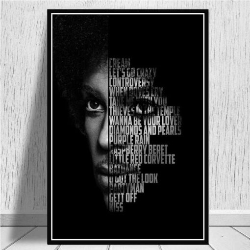 Bedroom Living Sofa Wall Art Home Decor Picture Prince Michael Jackson Bowie Quote Legends Star Quality Canvas Painting Poster