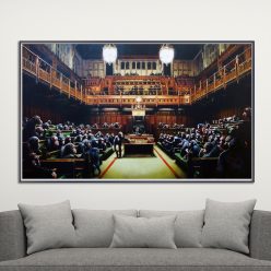 Banksy Monkey Parliament Canvas Paintings Modern Abstract Posters and Prints Wall Art Pictures for Living Room Home Decoration