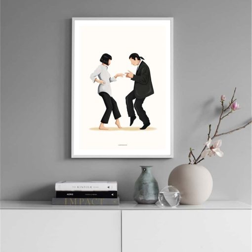 From the Movie Pulp Fiction Mia & Vincent Vega Dance Printed on Canvas