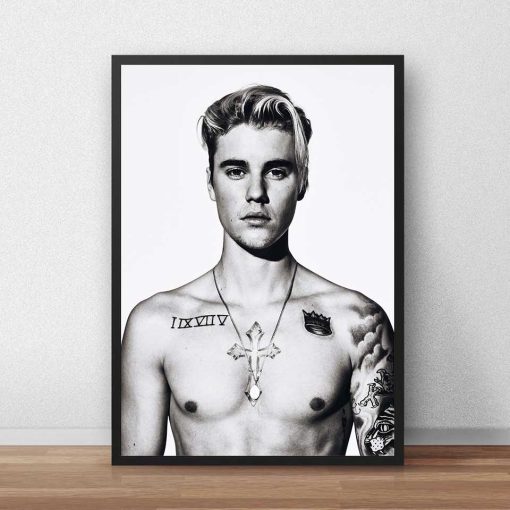 Justin Bieber Poster Canvas Custom Poster Singer Music Posters Prints Wall Art Art Canvas Bar Cafe living room decor Gift