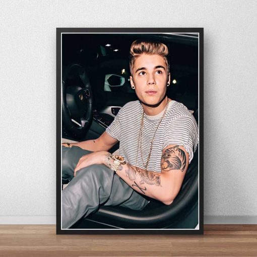 Justin Bieber Poster Canvas Custom Poster Singer Music Posters Prints Wall Art Art Canvas Bar Cafe living room decor Gift