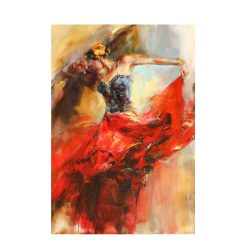 Abstract Dancing Ballerina Girl Oil Painting on Canvas Scandinavian Posters and Prints Wall Art Picture for Living Room Cuadros