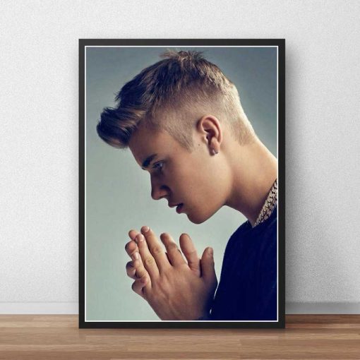 Justin Bieber Poster Canvas Custom Poster Singer Music Posters Prints Wall Art Art Canvas Bar Cafe living room decor Gift