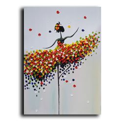 Abstract Ballet Girl Colorful Oil Painting on Canvas Dance Posters Prints Scandinavian Wall Art Picture for Living Room Cuadros