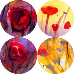 Abstract Flowers Canvas Painting Watercolor Poppy Flower Posters and Prints Wall Art Picture for Living Room Home Decor Cuadros