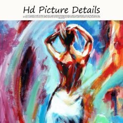 Abstract Colorful Nude Girl Women Dancing Oil Painting on Canvas Posters and Prints Cuadros Wall Art Picture for Living Room