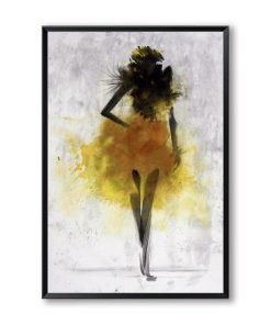 Elegant Dancing Skirt Girl Abstract Paintings Printed on Canvas