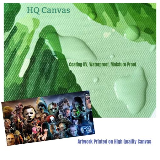 Scary Horror Movie Characters Poster Artwork Printed on Canvas - Image 4